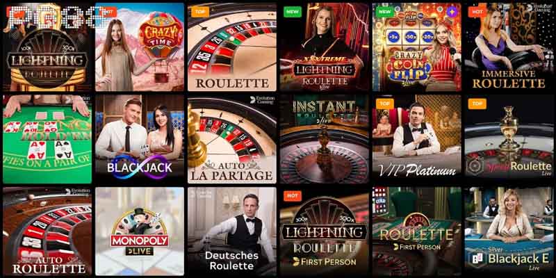 Các loại bàn chơi phổ biến tại sảnh game Evo 